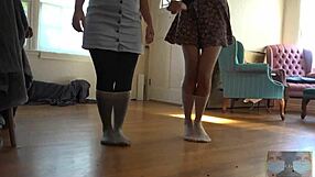 Hoping fetish with socks