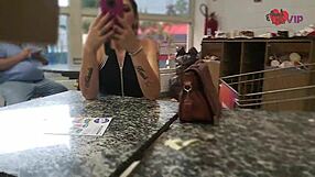 cristina almeida, why are you flashing your skirt in the market while your cuckold husband films?