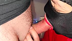 Girl In Red With Wet Pussy Gives Super Blowjob On Webcam, Reaching Orgasm.