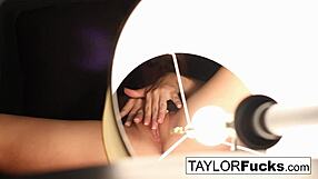 Taylor Vixen masturbates in hotel room, showing off her big tits