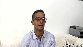 this sophisticated homo hunk got a wild blowjob from his eager partner late at night