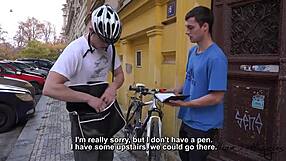 gay top spreads courier for bareback sex