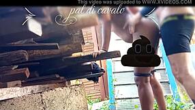 On my friend's anniversary, I had a discreet backyard chat with his attractive partner.