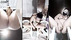 close-up anal striptease with toys