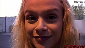 Sexy violet blue enjoys public nudity and outdoor blowjobs