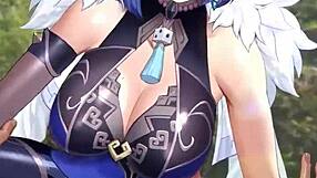 Yelan Plays Game In Hentai Stockings