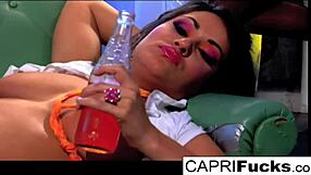 Capri Cavanni's big tits and ass in wild lesbian sex with pussy play!