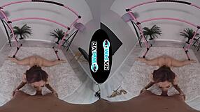 WetVR extreme flexible Sophia Sultry stretched out by monster cock in VR.