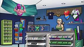 Černá kráska láká s velkýma přírodníma kozama ve sprše