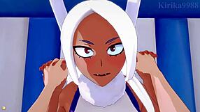 Himiko Toga and Rumi Usagiyama Mirko dive into intense POV sex in My Hero Academia hentai.