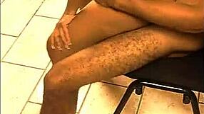 Latina brunette sucks and rides thick cock.