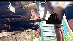 On my friend's anniversary, I had a discreet backyard chat with his attractive partner.