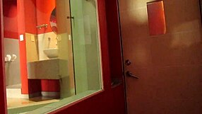 She jerks my cock while I bathe in the public outdoor shower?