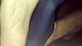 Blue Sweaty Socks and Barefeet with Cumshot?