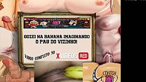 I came on the banana while imagining the neighbor's dick