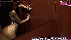 Skinny German 18YO Teen Gets POV Anal in Changing Room