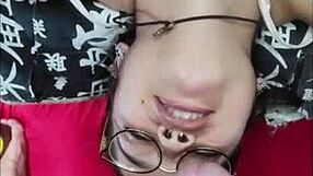 White Wolf deepthroats submissive teen White Moon's throat in OFC