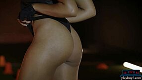 Sexy Black Teen 18+ Crushing Gym Workout