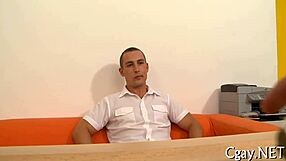 Guys engaging in casual anal sex, just two dudes having fun.