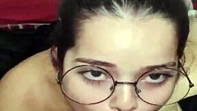 Brunette Babe White Moon Gives Deepthroat Blowjob After Shower