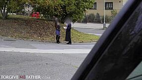 Russian Girl Rough Fucked In Van Outdoors