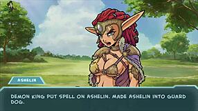 Princess with big tits engages in intense dirty talk with alien in anime hentai