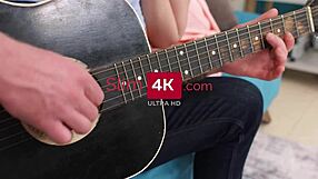 will the guitarist penetrate skinny vasilisa's ass?