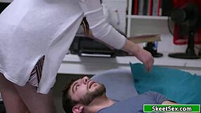 She Bends Over For Blowjob, Doggystyle, And Handjob In Lingerie