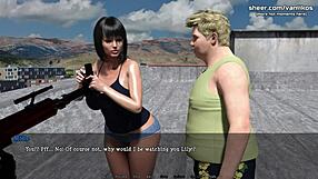 Cheating Wife Fucks Fat Boy Neighbor in Lily of the Valley 3D Game.