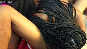 Brazilian girls kiss and party in huge orgy