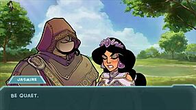 Princess with big tits engages in intense dirty talk with alien in anime hentai