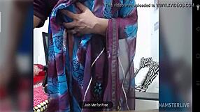mais cam girl shows boobs in saree
