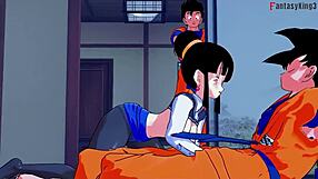 chichi fucking goku and gohan in dragon ball zex fantasy