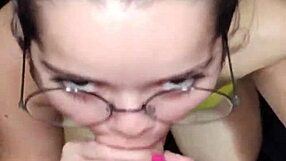 Brunette Babe White Moon Gives Deepthroat Blowjob After Shower