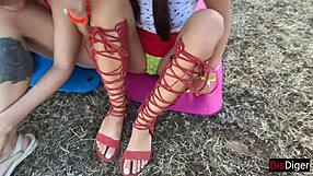 Guys Picked Up Two Girls In The Mountains And Fucked Them There