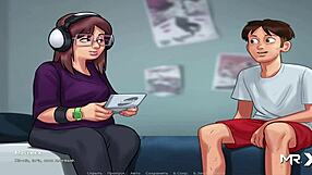 Summertime Saga: Uncensored Sex With Chubby Teen Girl Wearing Headphones Episode 4 Scene 95