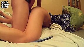 stepsister enjoys rough sex and masturbation