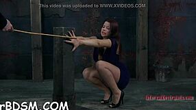 Masked Brunette Poses Without Bra