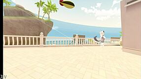 Loona plays hooky from boss in cartoon