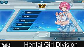 Hentai girl division neko in anime action