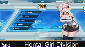 Hentai girl division neko in anime action