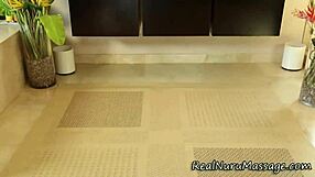 kinky asian masseuse jerks cock during massage