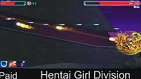Hentai girl division neko in anime action