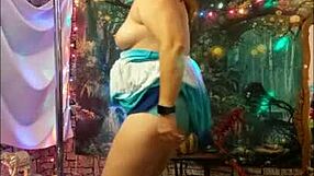 Damn, Check My Halloween Cowgirl Redhead Riding a Vibrator Solo! What a Wild Pussy Show!