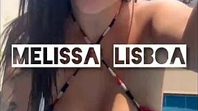 Melissa lisboa shows off and takes cum part 1!