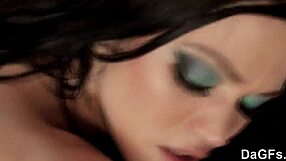 Brunette slut fucks hard in lingerie