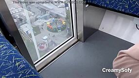 omg, i swallowed hot cum during risky public sex on ferris wheel - creamysofy
