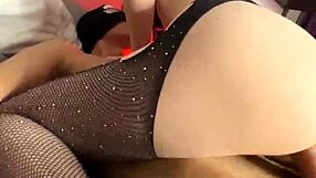 Suck That Dick In Stockings While Getting Fingered Hard!