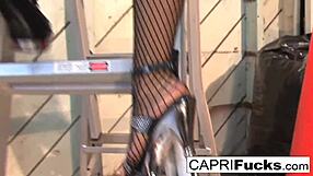 Capri introduces friend Jenaveve Jolie to girl-on-girl fun.