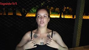 Hot skinny girl pisses and flashes beautiful ass in public park!